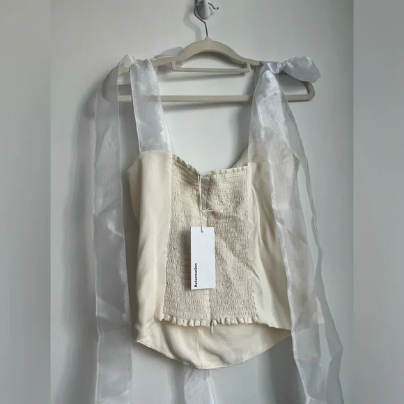 💖 New Reformation Zoey top Size 4 - Picture 3 of 5